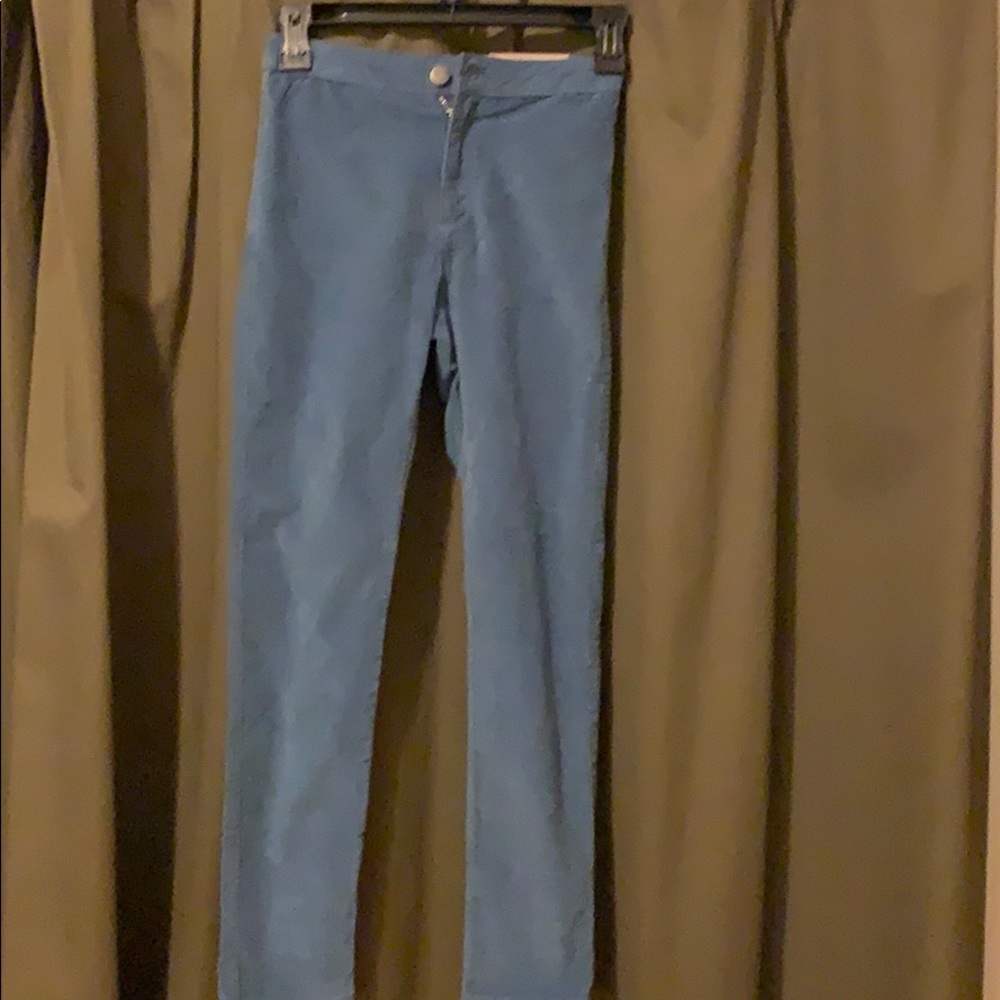 Zara girls blue corduroy skinny pants